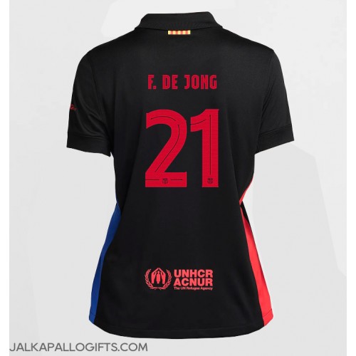 Barcelona Frenkie de Jong #21 Vieraspaita Naiset 2024-25 Lyhythihainen